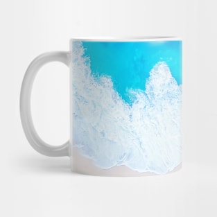 Seaside and wave #2. Sea foam. Aerial view Mug